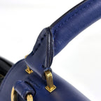 Celine Handbag Trapeze 2-Way Leather Navy Blue — view 7
