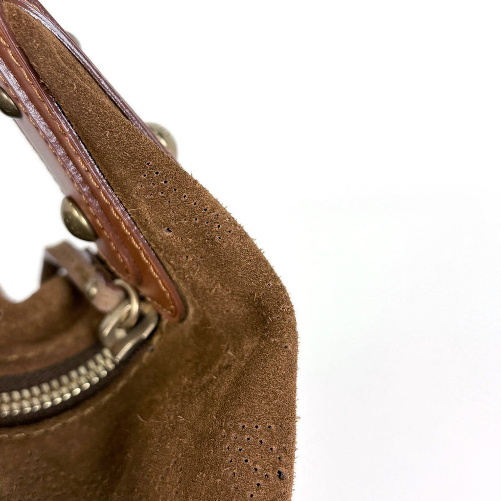 Louis Vuitton Onata GM Shoulder Bag Perforated Monogram Suede Cacao — view 5