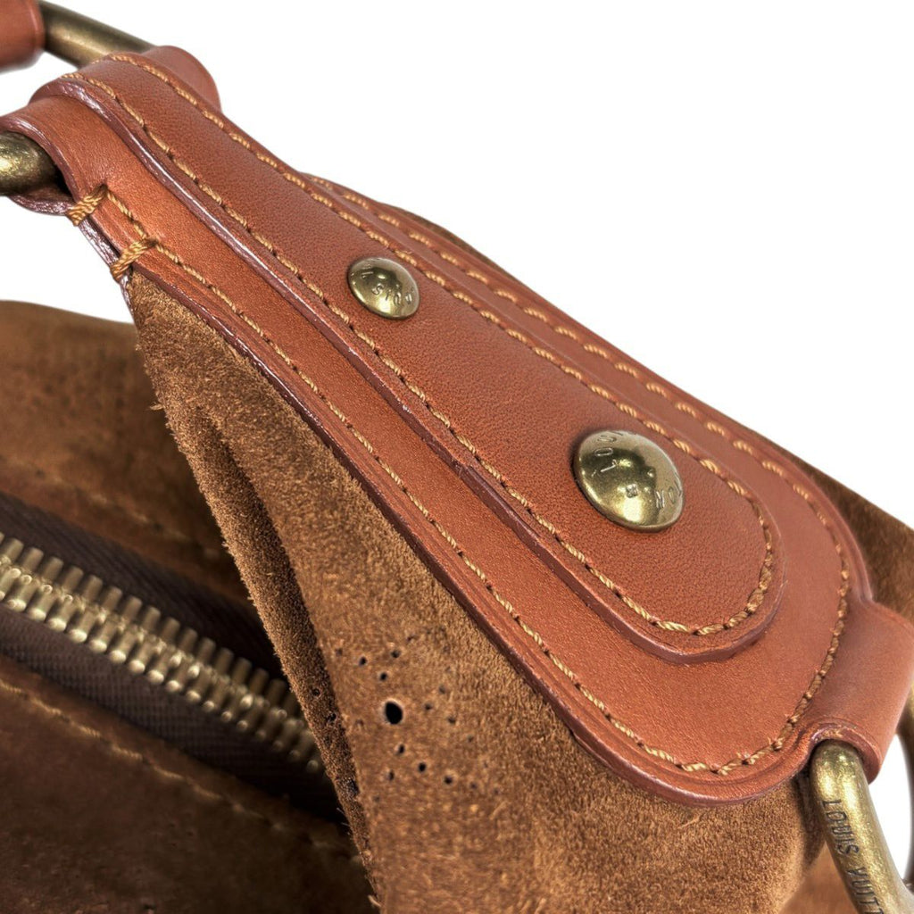 Louis Vuitton Onata GM Shoulder Bag Perforated Monogram Suede Cacao — view 7