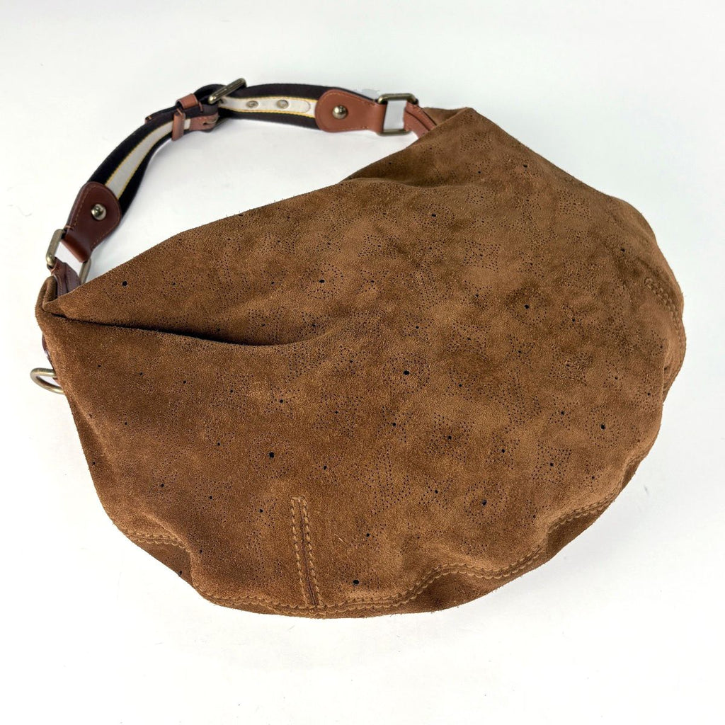 Louis Vuitton Onata GM Shoulder Bag Perforated Monogram Suede Cacao — view 2