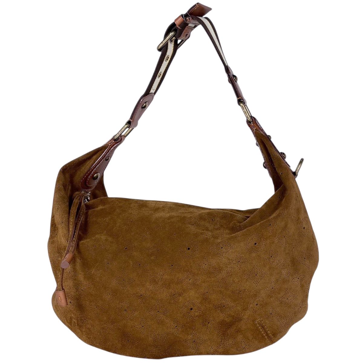 Louis Vuitton Onata GM Shoulder Bag Perforated Monogram Suede Cacao