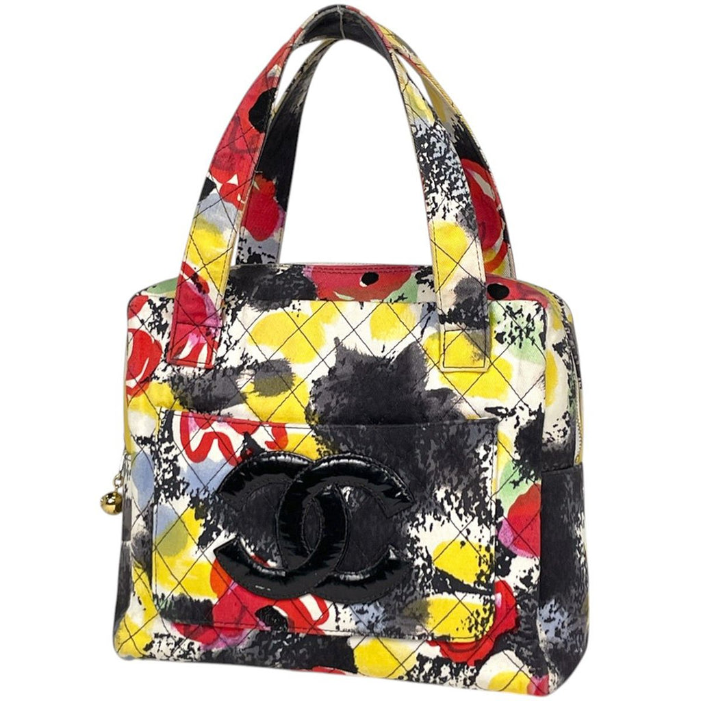 Chanel Handbag Camellia Floral CC Logo Canvas Multicolor