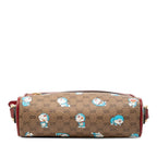 Gucci Doraemon GG Supreme Crossbody Mini Shoulder Bag Brown Bordeaux Leather — view 3