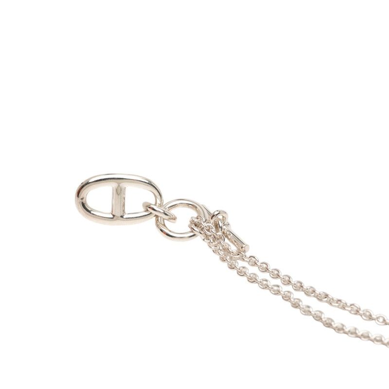 Hermes Chaine D'ancre Amulette Pendant Silver Necklace — view 2