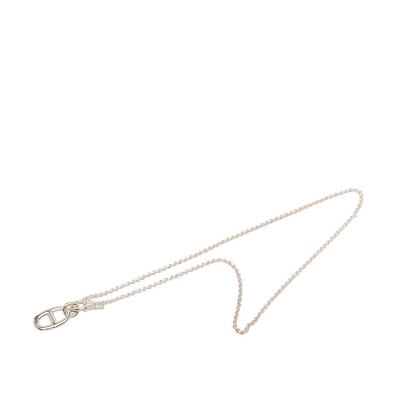 Hermes Chaine D'ancre Amulette Pendant Silver Necklace — view 4