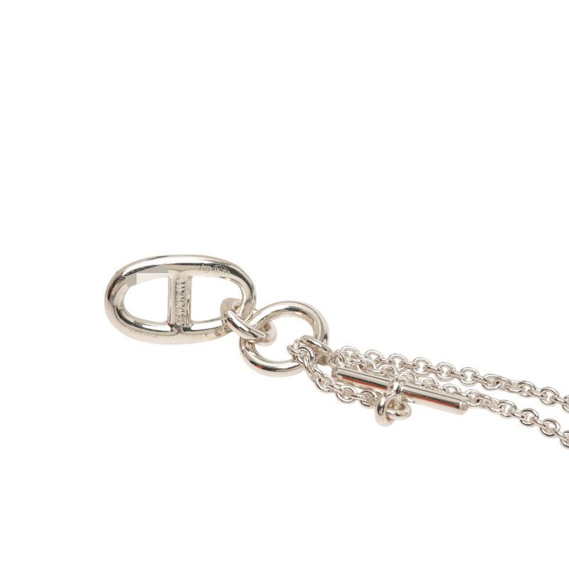 Hermes Chaine D'ancre Amulette Pendant Silver Necklace — view 3