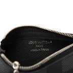 Louis Vuitton Damier Graphite Pochette Cles Coin Purse Black Leather — view 6
