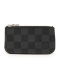 Louis Vuitton Damier Graphite Pochette Cles Coin Purse Black Leather