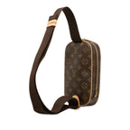 Louis Vuitton Monogram Pochette Gange Belt Bag Brown Leather — view 2