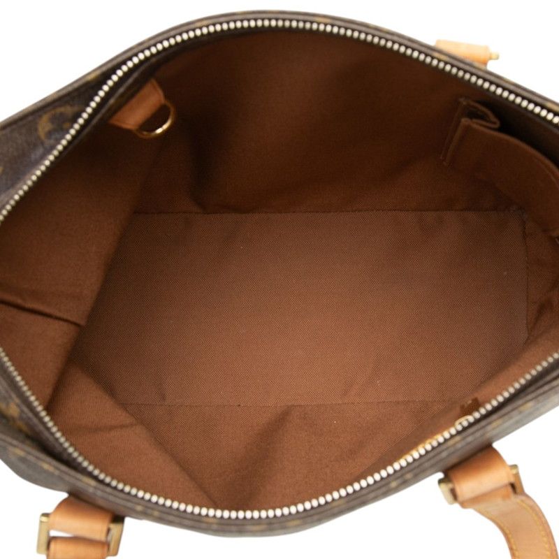 Louis Vuitton Monogram Cabas Piano Tote Shoulder Bag Brown Leather — view 4