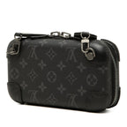 Louis Vuitton Monogram Eclipse Horizon Clutch Shoulder Bag Black Leather — view 2