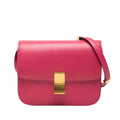 Celine Classic Box Shoulder Bag Pink Leather