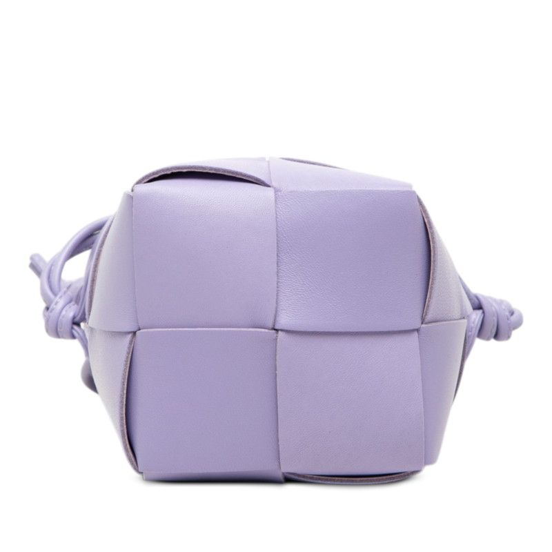 Bottega Veneta Maxi Intrecciato Cassette Crossbody Shoulder Bag Purple Leather — view 3