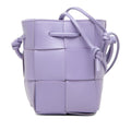 Bottega Veneta Maxi Intrecciato Cassette Crossbody Shoulder Bag Purple Leather
