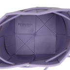 Bottega Veneta Maxi Intrecciato Cassette Crossbody Shoulder Bag Purple Leather — view 4