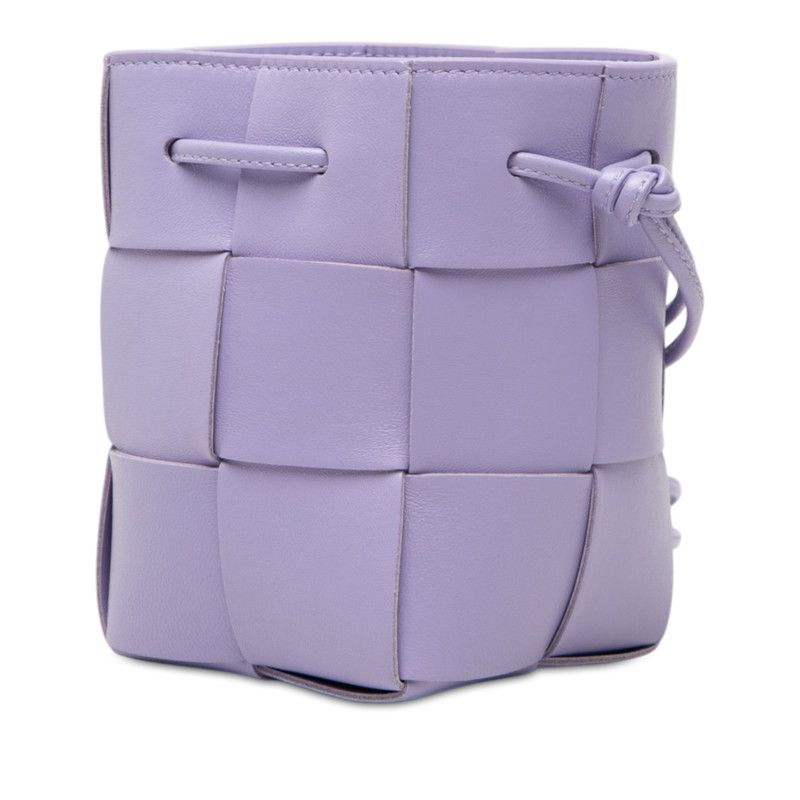 Bottega Veneta Maxi Intrecciato Cassette Crossbody Shoulder Bag Purple Leather — view 2
