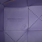 Bottega Veneta Maxi Intrecciato Cassette Crossbody Shoulder Bag Purple Leather — view 5