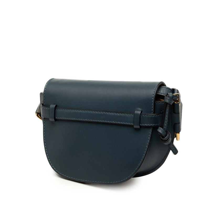 Loewe Anagram Gate Dual Mini Crossbody Shoulder Bag Navy Leather — view 2