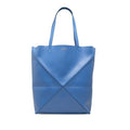 Loewe Puzzle Fold Tote Horizontal Large Blue Leather