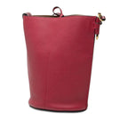 Loewe Anagram Gate Bucket Crossbody Shoulder Bag Red Leather — view 2
