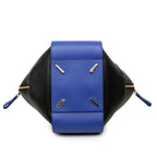 Loewe Anagram Hammock Small 2-Way Shoulder Bag Black Blue Leather — view 3