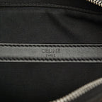 Celine Triomphe Medium Logo Print Messenger Shoulder Bag Black Leather — view 5