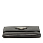 Prada Card Case Coin Purse Black Saffiano Leather — view 3