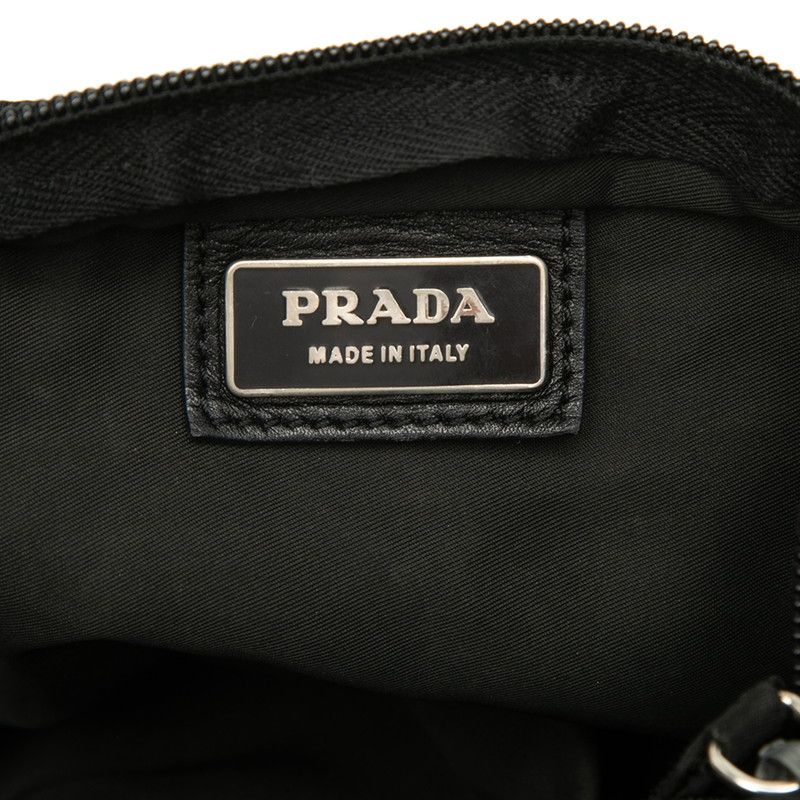 Prada Crossbody Shoulder Bag Black Nylon — view 5