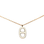 Hermes Farandole PM Necklace White Ivory Pink Gold Plated