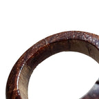 Hermes Sellier Ring Brown Silver Wood Metal — view 4