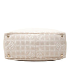 Chanel CC Logo New Travel Line Tote MM Beige Nylon Leather — view 3