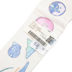 Hermes Twilly in the Pocket Scarf Pink Blue Multicolor Silk — view 5