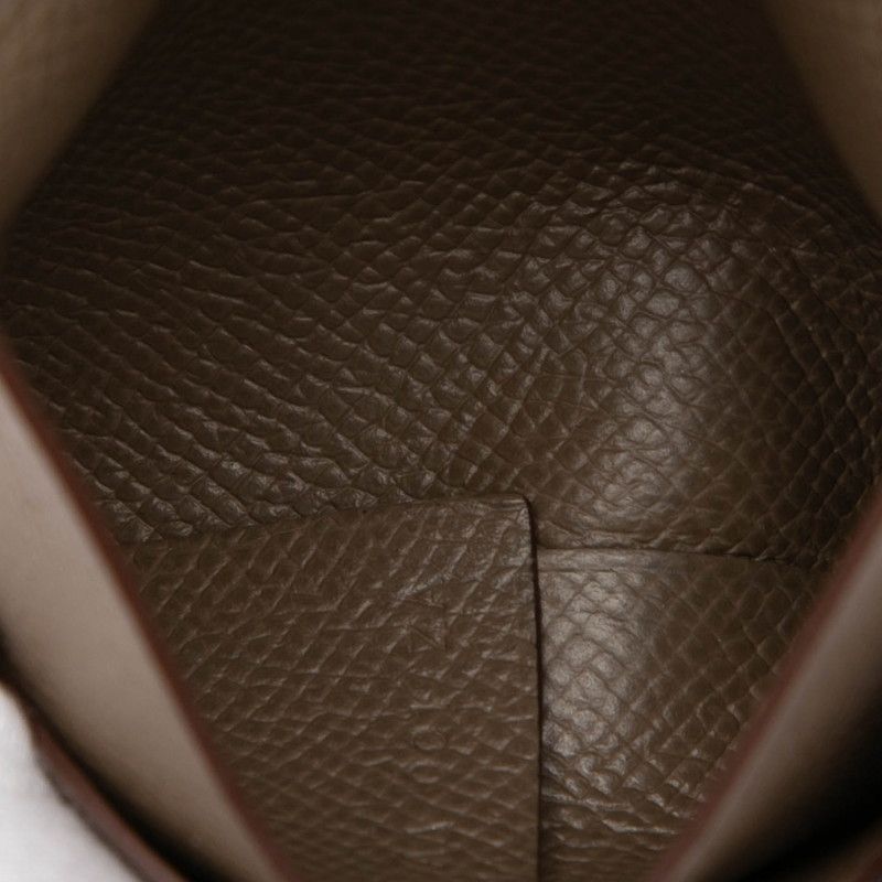 Hermes Bastia Coin Purse Etoupe Gray Beige Veau Epsom — view 4