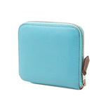 Hermes Azap Compact Silk'in Zip Around Wallet Blue Veau Epsom — view 2