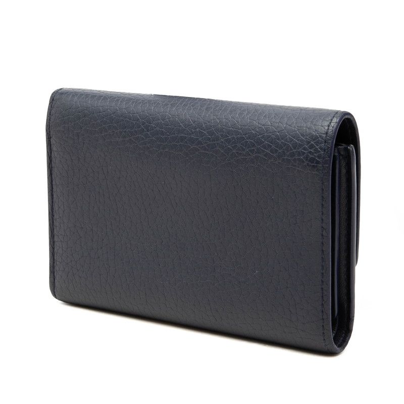 Louis Vuitton Portefeuille Capucines Compact Trifold Wallet Navy Taurillon — view 2