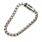 Louis Vuitton Monogram Eclipse Bracelet Chain Silver Black Metal — view 4