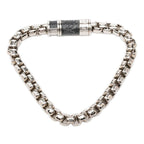 Louis Vuitton Monogram Eclipse Bracelet Chain Silver Black Metal — view 3