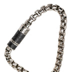 Louis Vuitton Monogram Eclipse Bracelet Chain Silver Black Metal — view 5