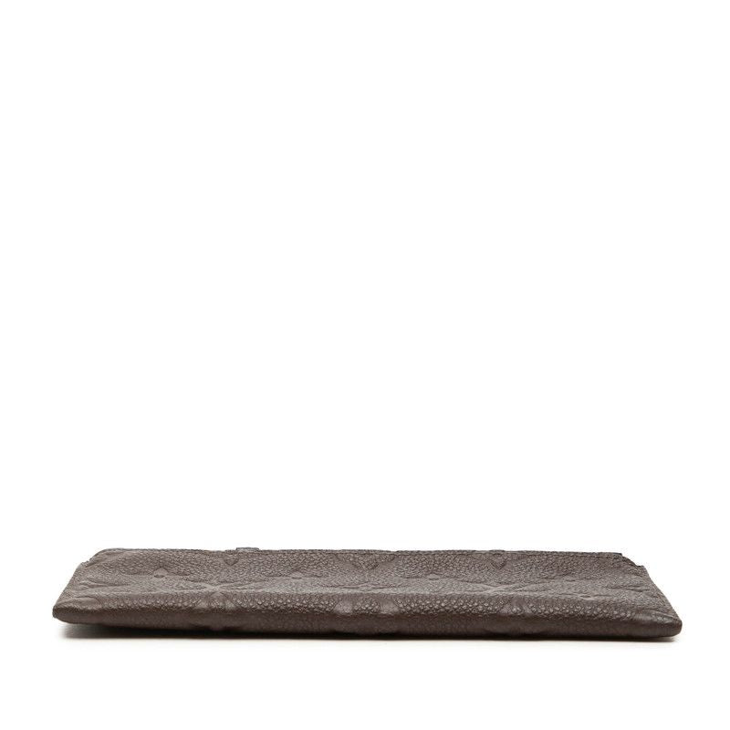 Louis Vuitton Monogram Empreinte Portefeuille Curies Coin Purse Pouch Brown — view 3