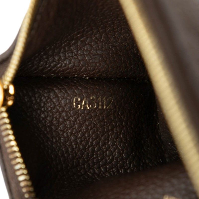 Louis Vuitton Monogram Empreinte Portefeuille Curies Coin Purse Pouch Brown — view 6