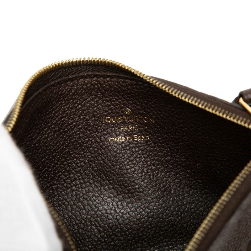 Louis Vuitton Monogram Empreinte Portefeuille Curies Coin Purse Pouch Brown — view 5