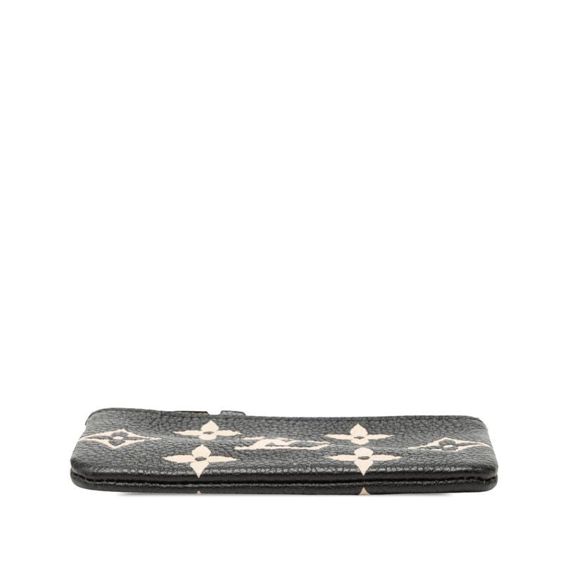 Louis Vuitton Bicolor Monogram Empreinte Pochette Cles Coin Purse Noir Black — view 3