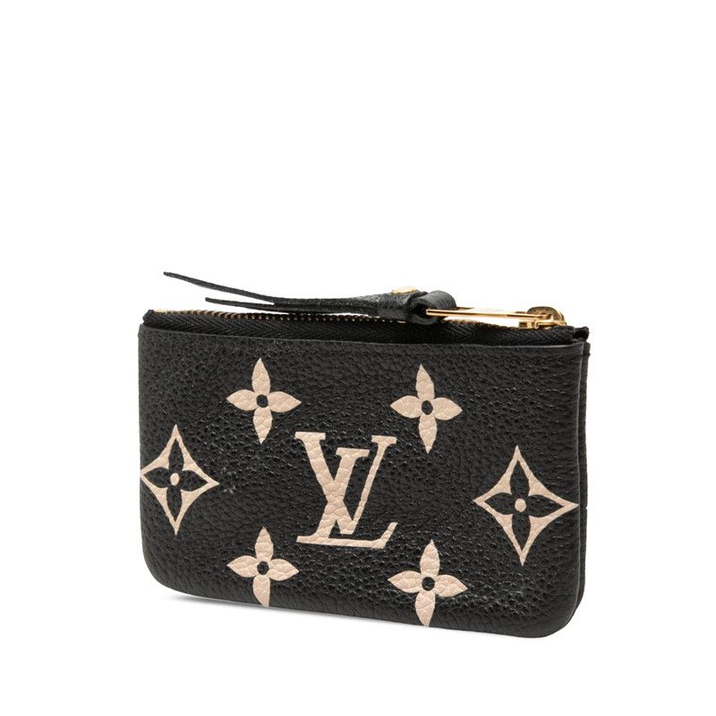 Louis Vuitton Bicolor Monogram Empreinte Pochette Cles Coin Purse Noir Black — view 2