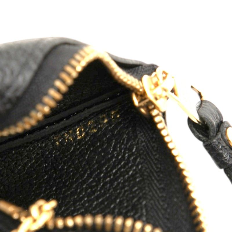 Louis Vuitton Bicolor Monogram Empreinte Pochette Cles Coin Purse Noir Black — view 6