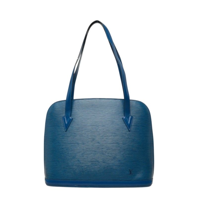Louis Vuitton Epi Lussac Tote Shoulder Bag Toledo Blue Leather