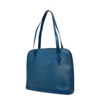 Louis Vuitton Epi Lussac Tote Shoulder Bag Toledo Blue Leather — view 2