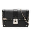 Louis Vuitton Epi Portefeuille Trunk Shoulder Bag Black Leather