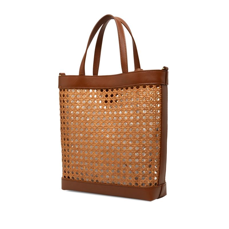 Saint Laurent Toy Wicker North South Tote Basket Shoulder Handbag — view 2