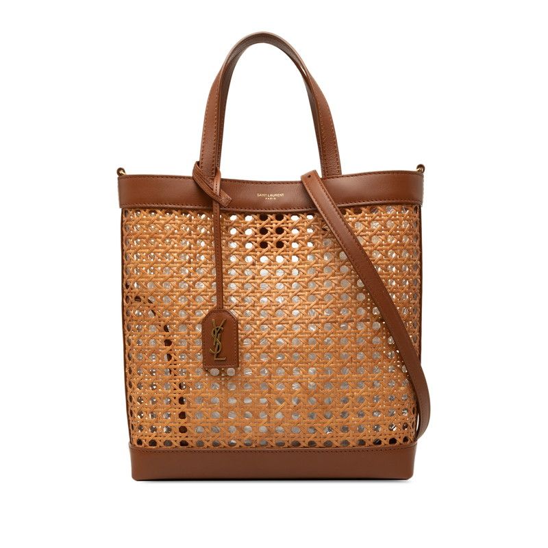 Saint Laurent Toy Wicker North South Tote Basket Shoulder Handbag