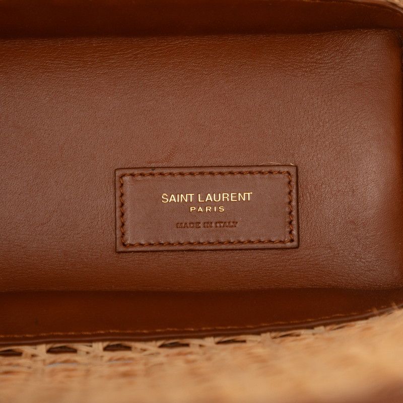 Saint Laurent Toy Wicker North South Tote Basket Shoulder Handbag — view 5